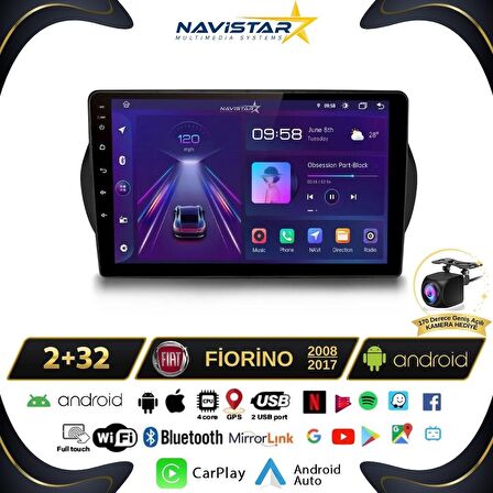 Fiat Fiorino 2+32GB Kablosuz Carplay 2008-2017 Android 13 Navigasyon Multimedya Sistemi 