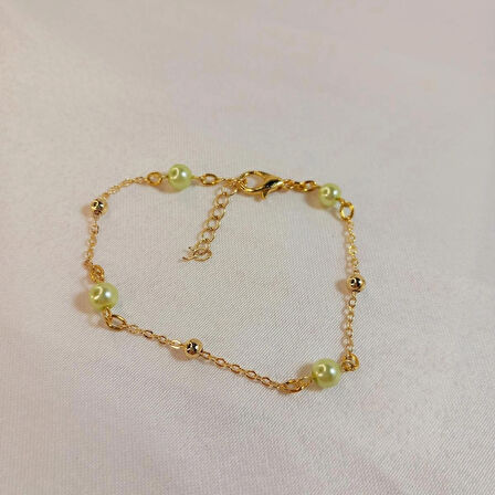 Crystal Atelier İnci Bileklik, İncili Bileklik, Altın Kaplama İnci Sıra Bileklik, Barok İnci Bileklik, Kadın İnci Bileklik, Zarif İnci Detay Bileklik, Altın Kaplama İnci Modeli Tasarım Bileklik, Zincir Bileklik