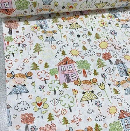Kız Bebek Çocuk Pembeli - 25x25 Cm 20 Parça Kırkyama Patchwork Pamuklu Kumaş 