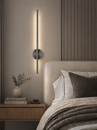 Flame Krom Sarjlı Led Aplik | 8W | 3200K Gün Işığı | 75cm | Duvar Tipi /Tablo Dekoratif Işık