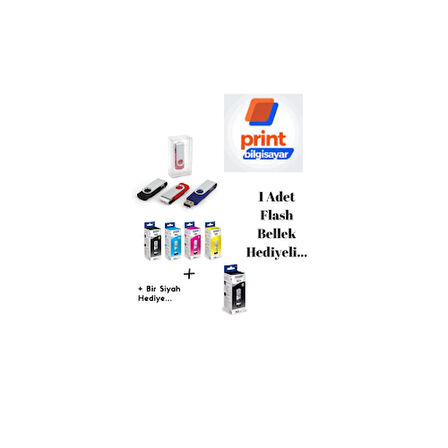 Epson 103 / L3256 Orjinal Mürekkep Takımı +1 Siyah Hediyeli Flash Usb Bellek Hediyeli