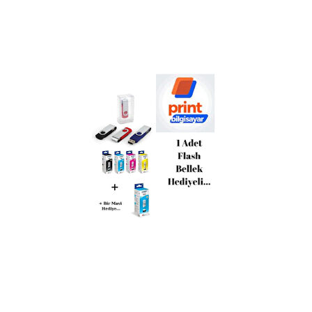 Epson 103 / L3110 Orjinal Mürekkep Takımı +1 Mavi Hediyeli Flash Usb Bellek Hediyeli