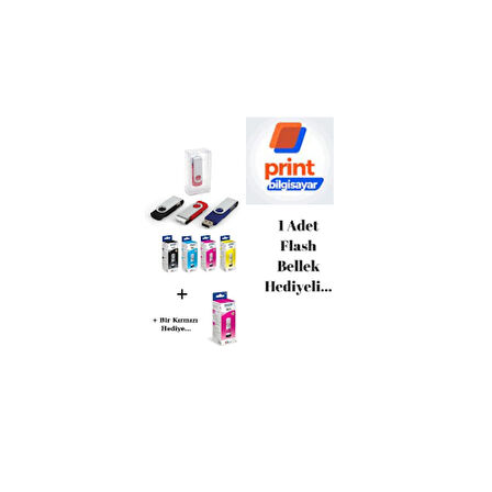 Epson 103 / L3250 Orjinal Mürekkep Takımı +1 Kırmızı Hediyeli Flash Usb Bellek Hediyeli