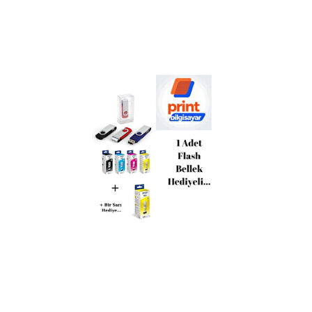Epson 103 / L3250 Orjinal Mürekkep Takımı +1 Sarı Hediyeli Flash Usb Bellek Hediyeli