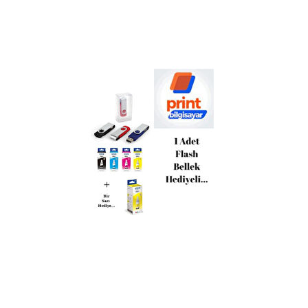 Epson T664 / L565 Orjinal Mürekkep Takımı +1 Sarı Hediyeli Flash Usb Bellek Hediyeli
