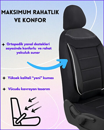 Volkswagen Polo Araçlara Uyumlu Tam Takım Flex B Model Oto Koltuk Kılıfı Seti