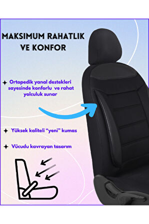 Toyota Corolla Araçlara Uyumlu Tam Takım Flex S Model Oto Koltuk Kılıfı Seti