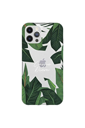 Iphone 12 Pro Max Seffaf Telefon Kilifi - Carpe Diem In The Leafs