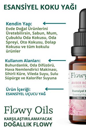 Amber Romantik Saf Esansiyel Uçucu Koku Yağı Esans Buhurdanlık Yağı Difüzör Esansı Fragrance 10ml