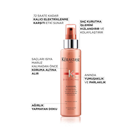 Spray Fluidissime Isıya Karşı Koruyan ve Pürüzsüzlük Veren Elektriklenme Karşıtı Sprey 150ml