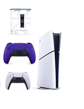 Sony Playstation 5 Slim Dijital+ 2.kol Dualsense Mor +Şarj İstasyonu (İthalatçı Garantili)