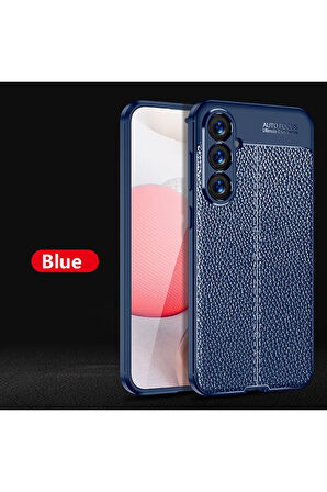 Samsung A55 UyumluDeri Görünümlü Tam Koruma Şık Kılıf Case