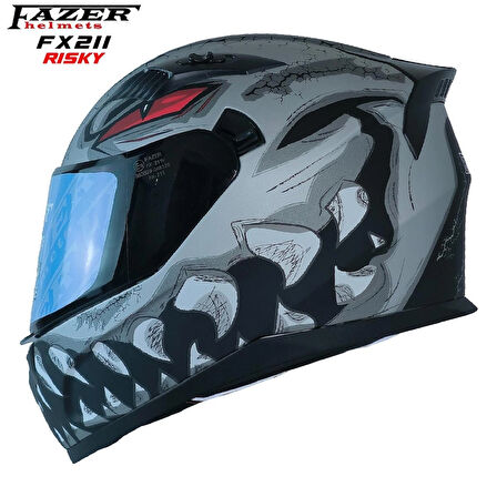 Forza Risky Full Face ( Kapalı ) Güneş Vizörlü ( Gözlüklü ) Motorsiklet Kaskı