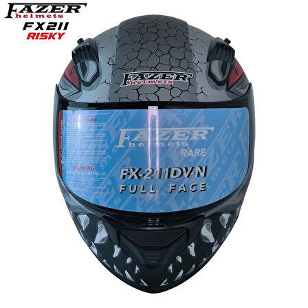 Forza Risky Full Face ( Kapalı ) Güneş Vizörlü ( Gözlüklü ) Motorsiklet Kaskı