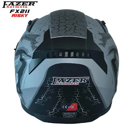 Forza Risky Full Face ( Kapalı ) Güneş Vizörlü ( Gözlüklü ) Motorsiklet Kaskı