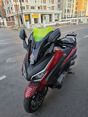 MOTOCAM Honda Forza 250 Siperlik Ön Cam 2021-2025 Model 43cm Neon Sarı Renkli 4mm