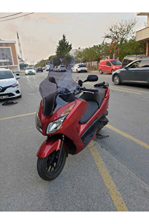 Honda Forza300 Siperlik Ön Cam 2014-2017 Elcikli 78cm Açıkfüme Renkli 4mm UZUN CAM