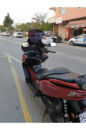 Honda Forza300 Siperlik Ön Cam 2014-2017 Elcikli 78cm Siyah Renkli 4mm UZUN CAM