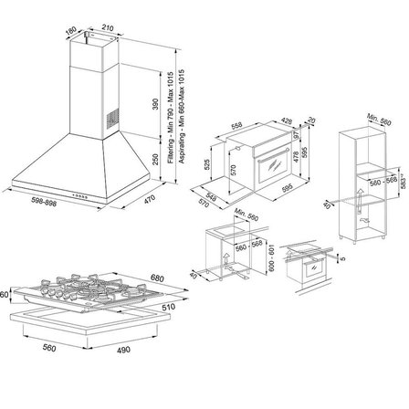 Franke İnox Ankastre Set (FDL 6165 XS - FHNL 705 XS - FSL 82 H XS)