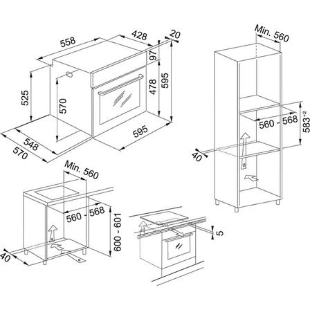 Franke Ankastre Set (FPJ 615 V BK A Davlumbaz - FHNL 604 4g Xs E Ocak - FSL 82 H Xs Inox Fırın)