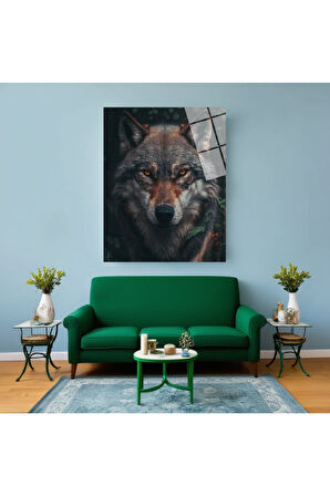 Kurt Cam Tablo | Dayanıklı Temperli Cam | Uluyan Kurt Cam Tablo