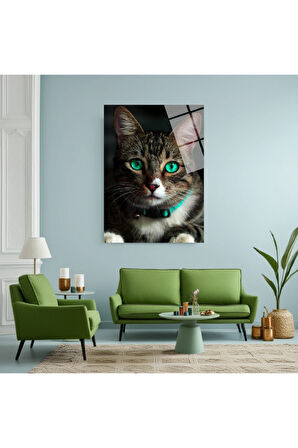 Mavi Kurbağa Cam Tablo | Dayanıklı Temperli Cam