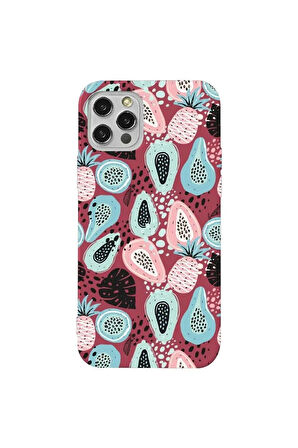 Iphone 13 Pro Max Bordo Renkli Silikon Telefon Kilifi - Pastel Renkler
