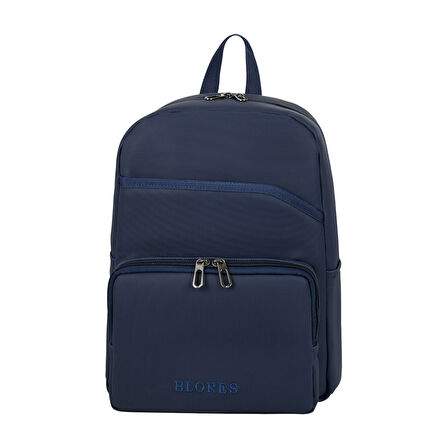 SUNİ DERİ ŞIK TASARIM LAPTOP BÖLMELİ SIRT ÇANTASI MAVİ