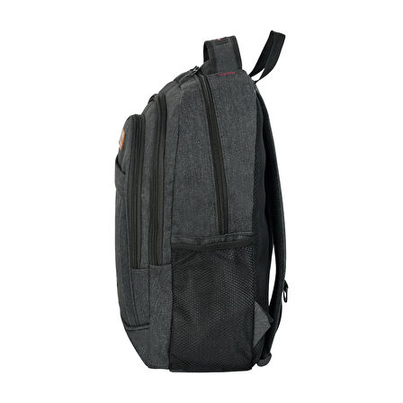 Çok Amaçlı Laptop Dizüstü Bilgisayar Bölmeli Sırt Çantası Siyah