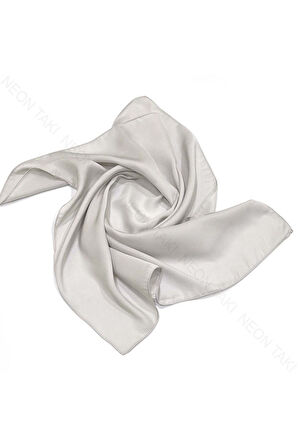 Açık Gri Renk, Fular 11, 57cmx57cm