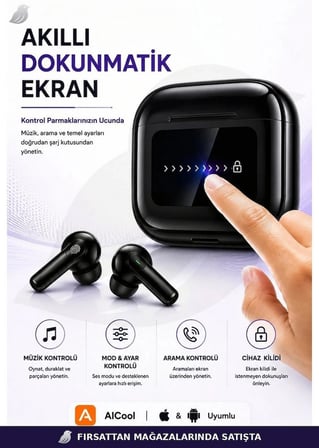 Aura AI Pro 144 Dil Aı Tercüme Kulaklık Bluetooth 6.0 Anc+Enc 500 Mah Hd Ses
