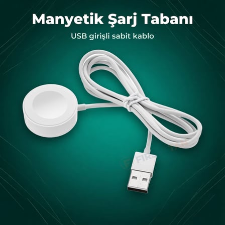 YS-GT3 Manyetik Akıllı Saat Şarj Aleti USB Kablolu 1 Metre Huawei Watch GT 3 ile Uyumlu