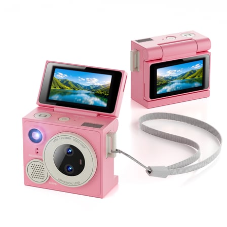 G13 Pro Mini Kamera 1080P Çift Lens Döner Ekranlı Kompakt Dijital Fotoğraf Makinesi Selfie