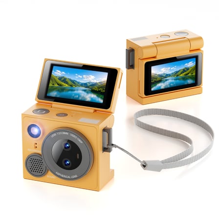 G13 Pro Mini Kamera 1080P Çift Lens Döner Ekranlı Kompakt Dijital Fotoğraf Makinesi Selfie