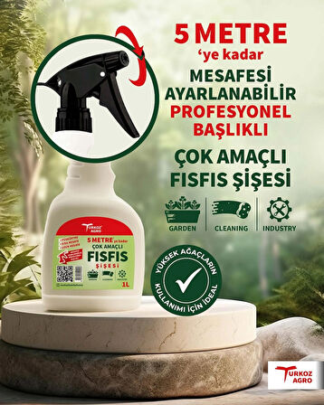 Turkoz Sprey Çok Amaçlı Bahçe Temizlik Bitki İlaçlama Fısfıs – 1 Litre