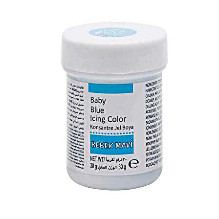 Konsantre Jel Gıda Boyası 30 gr - Bebek Mavi