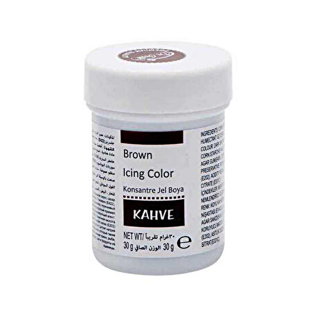 Konsantre Jel Gıda Boyası 30 gr - Kahverengi