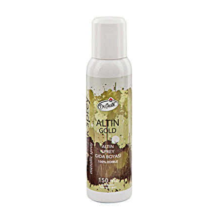 Dr Gusto Metalik Sprey Gıda Boyası 250ml - Altın
