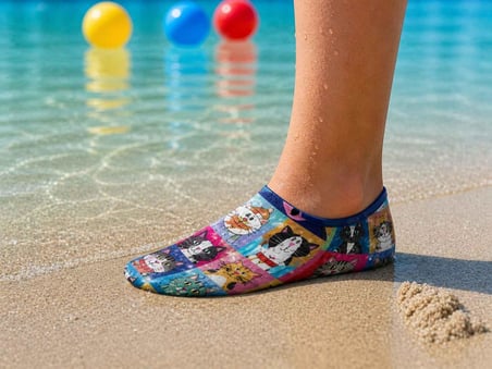 GrippToes Kaymaz Damla Tabanlı Deniz&Havuz Çorabı  H1