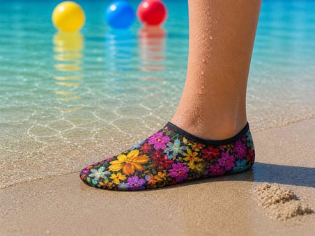 GrippToes Kaymaz Damla Tabanlı Deniz&Havuz Çorabı  J1