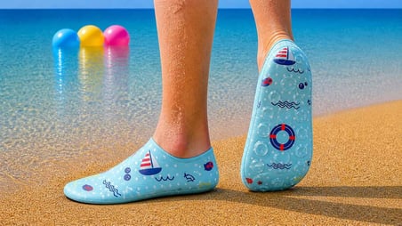 GrippToes Kaymaz Damla Tabanlı Deniz&Havuz Çorabı  S1