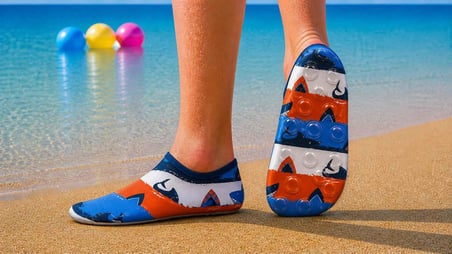 GrippToes Kaymaz Damla Tabanlı Deniz&Havuz Çorabı  T1