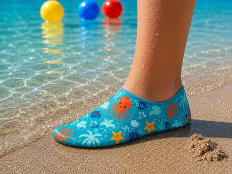 GrippToes Kaymaz Damla Tabanlı Deniz&Havuz Çorabı  N2