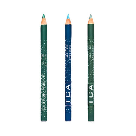 TCA 3'lü Simli Glitter Eyeliner Kalem Seti