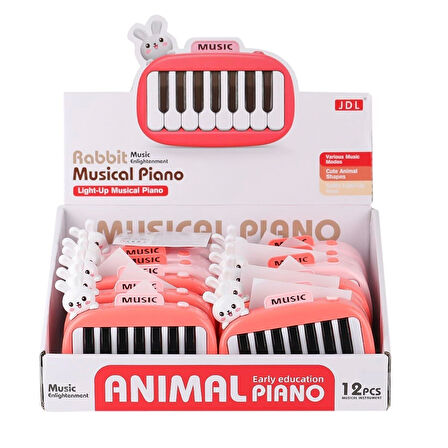 8896-1B 88 Tavşanlı Işıklı Müzikal Piano - 1 Adet Fiyatıdır