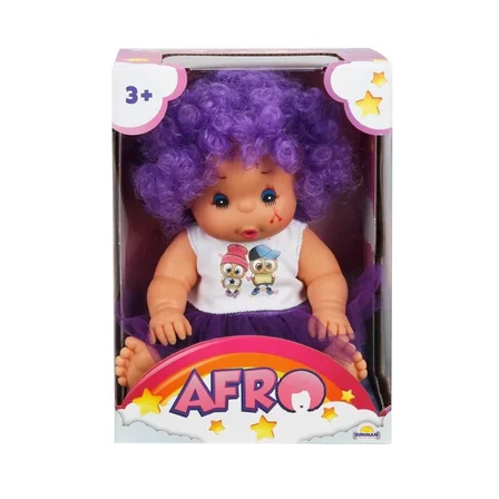 Afro Kıvırcık Saçlı Bebek  cm - Stokta Olan Renk Gönderilir