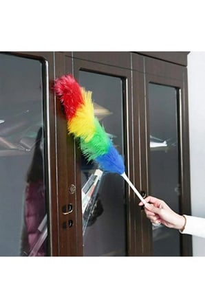 1 Adet Toz Alma Fırçası – Peluş Püsküllü Rengarenk Yumuşak Lifli El Tipi Temizlik Fırçası Duster Dust Brush