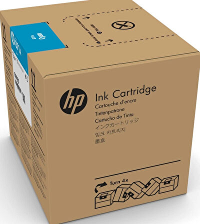 HP 871C Cyan 3 Litrelik Mavi Orijnal Latex Mürekkep Kartuşu (G0Y79C)