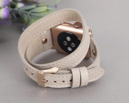 Apple Watch Uyumlu Deri Kordon 42-44-45mm Slim DTRT ERC3