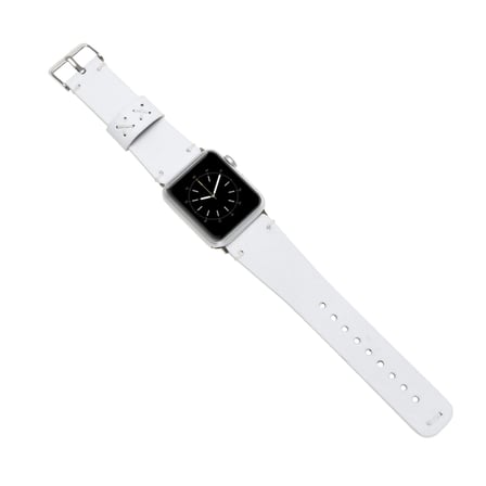 Watch Uyumlu Deri Kordon 38-40-41Mm Orfe F3 Beyaz